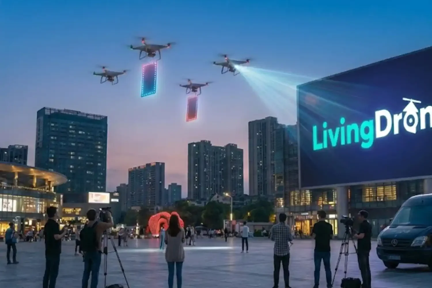 Grabación de publicidad con drones en Madrid