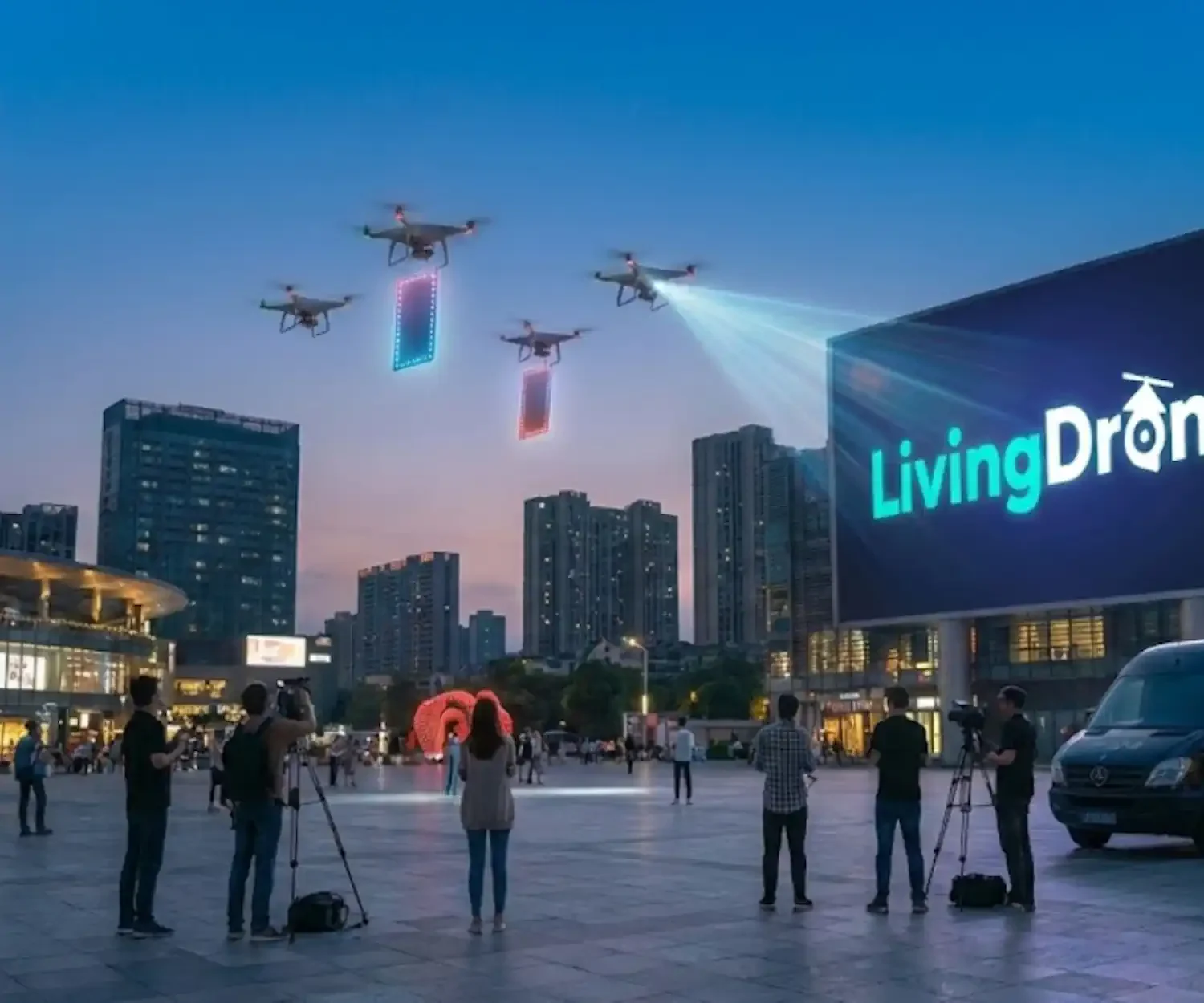 Grabación de publicidad con drones en Madrid