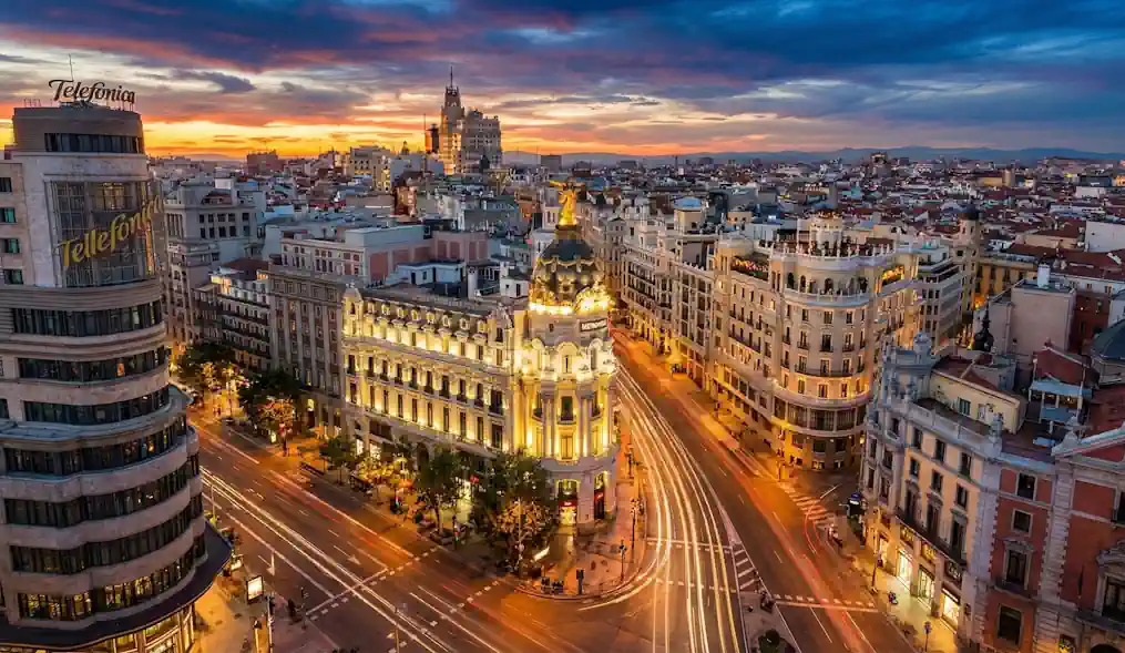 Madrid a vista de drone