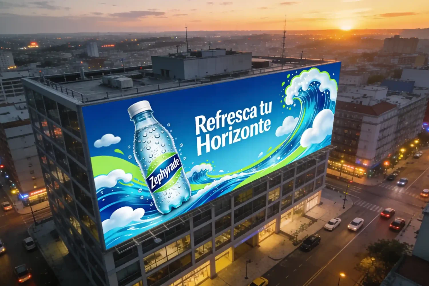 foto valla publicitaria dron