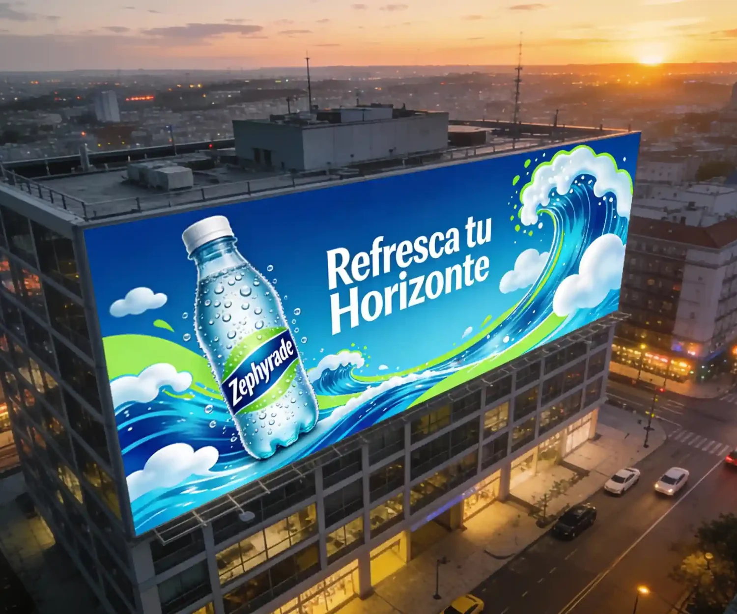 foto valla publicitaria dron